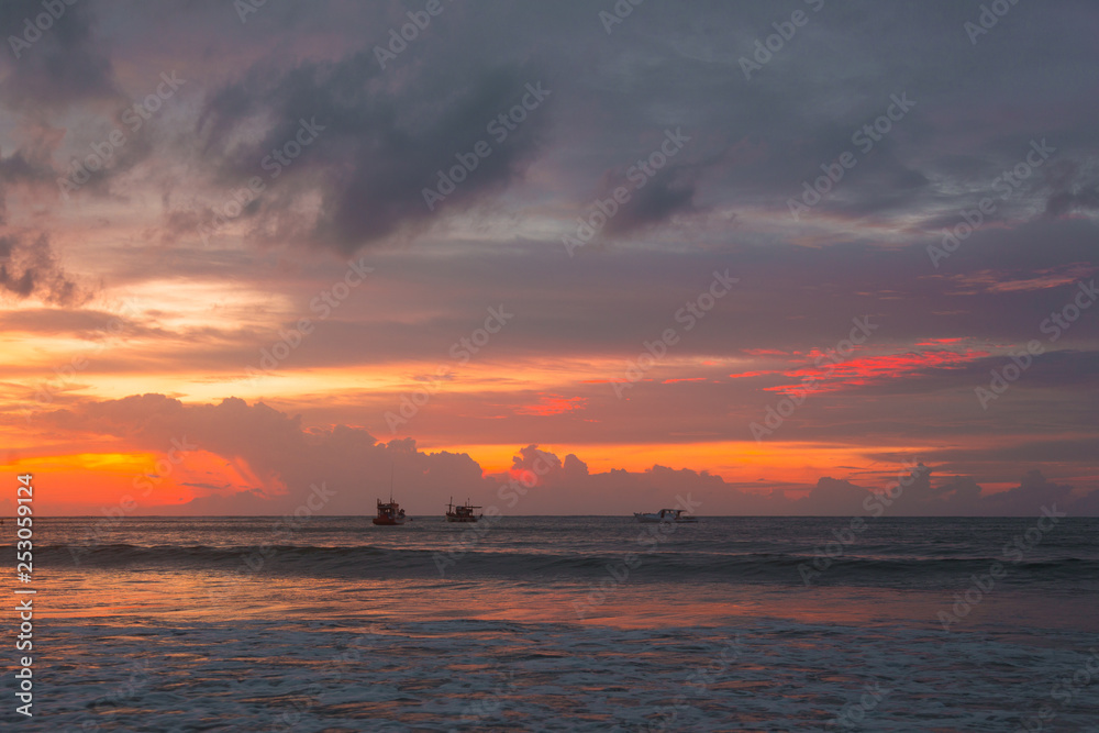 Sunset on the beach in Thailand Sunset on the beach in Thailand