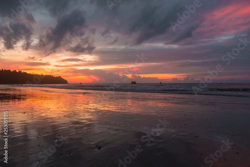 Sunset on the beach in Thailand © antonburkhan
