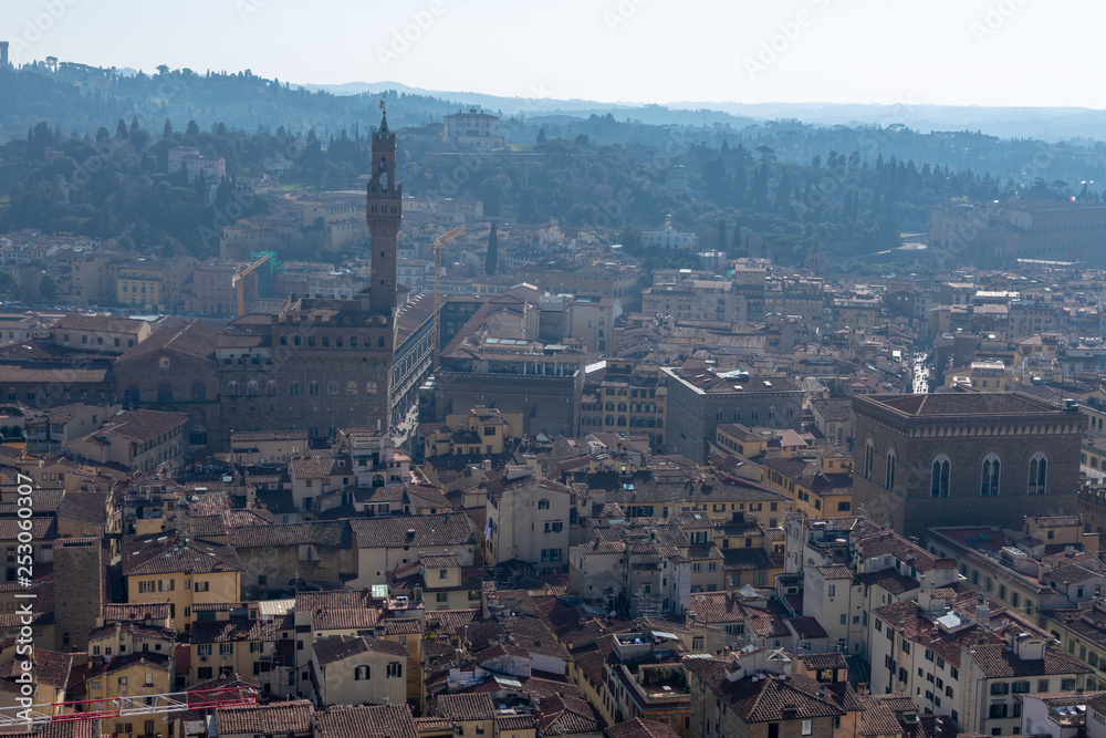 florence,tuscany/Italy 22 february 2019 :view from the top of the cathethal chapel