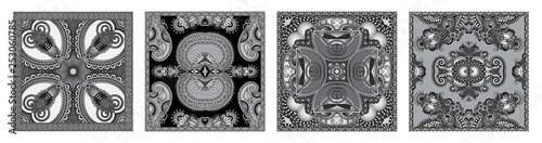 Traditional ornamental floral paisley bandanna