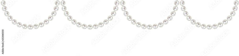 Pearls. Jewelry. Vector illustration. Garland. Beads. Shiny decorations. Pearls. Jewelry. Vector illustration. Garland. Beads. Shiny decorations.
