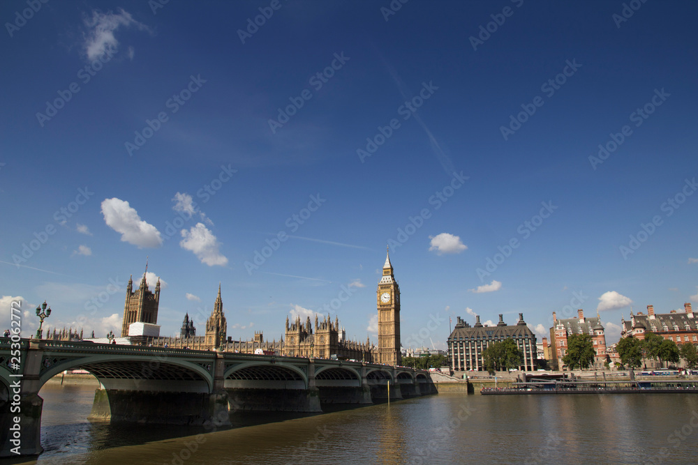Fototapeta premium Big Ben at the end of Westminster Bridge, London