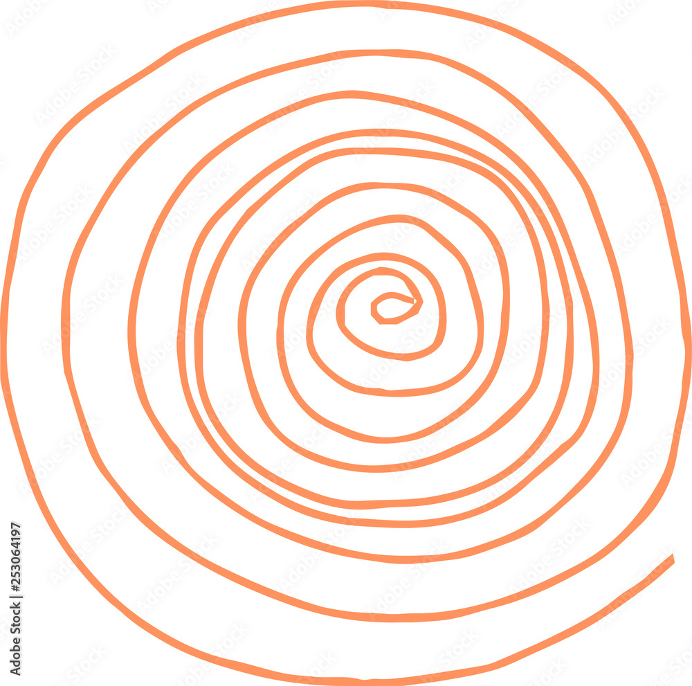 Colorful Rough sketch of spiral pattern Colorful Rough sketch of spiral pattern