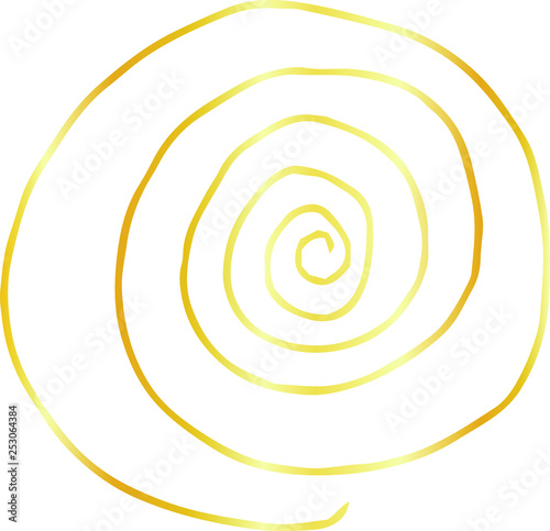 Golden Rough sketch of spiral pattern