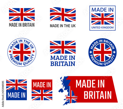 made in United Kingdom, Great Britain product emblem