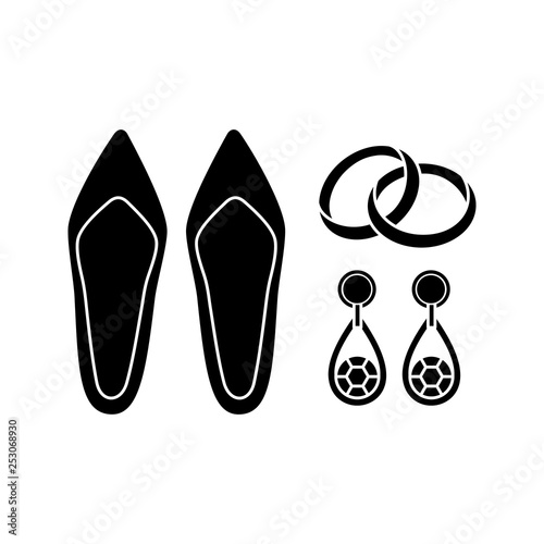 Wedding accessories glyph icon