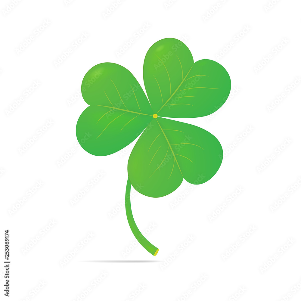 Cute Vector illustration of trefoil on white. Cute Vector illustration of trefoil on white.