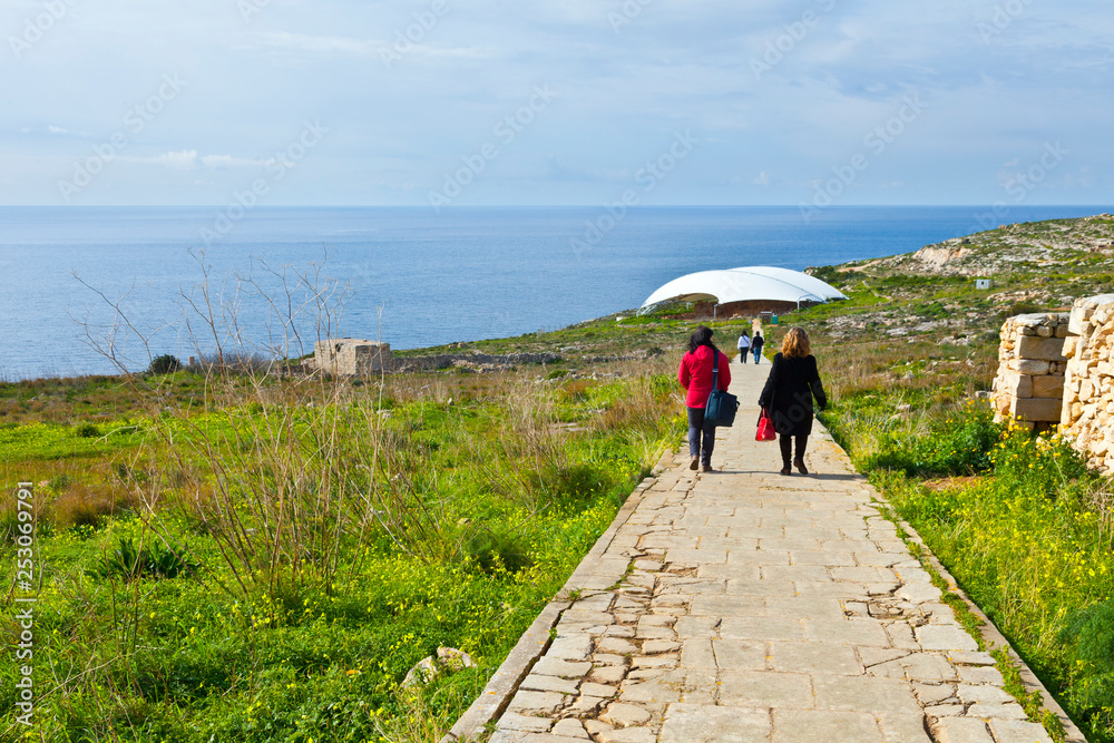 Mnajdra Megalithic Temple, Qrendi Village coastline, Malta Island, Malta, Europe Mnajdra Megalithic Temple, Qrendi Village coastline, Malta Island, Malta, Europe
