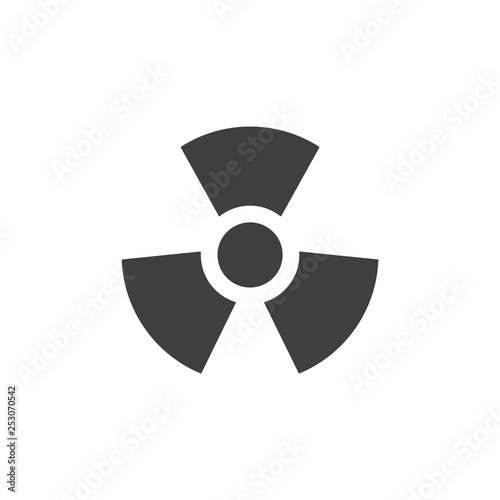Toxic radioactive medical icon simple flat illustration