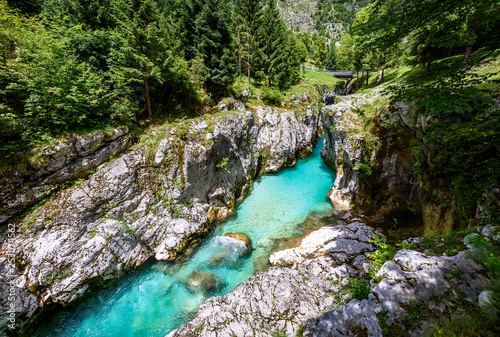 Velika Korita or Great canyon of Soca river, Bovec, Slovenia.