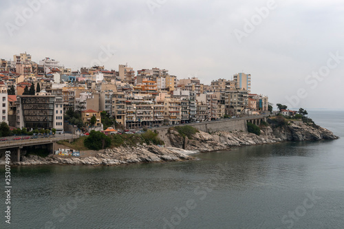 Panorama of city of Kavala  East Macedonia and Thrace  Greece