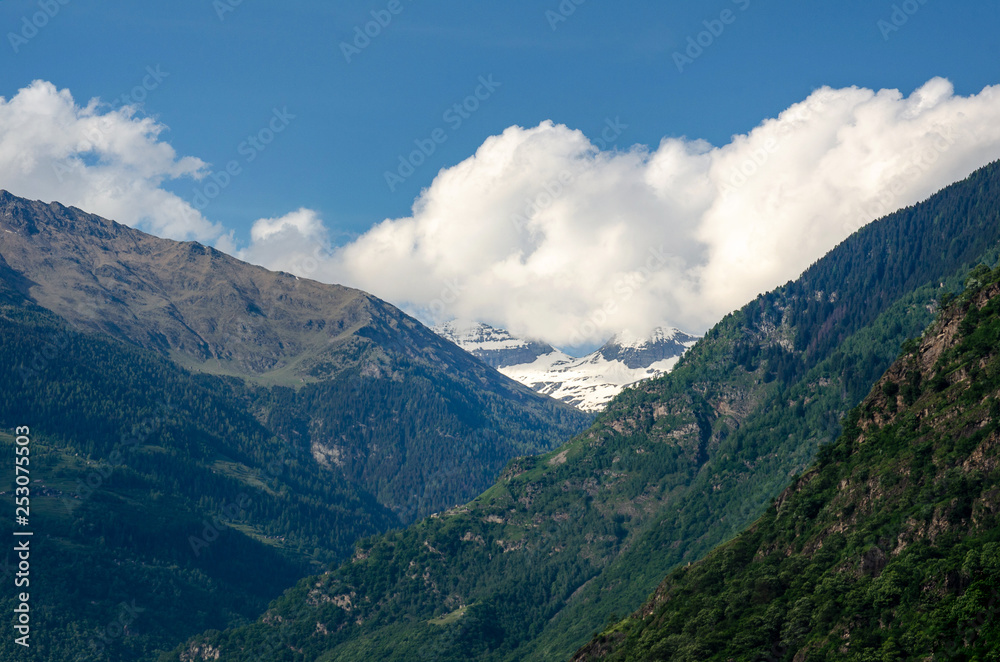 snowy mountain peaks in the Alps