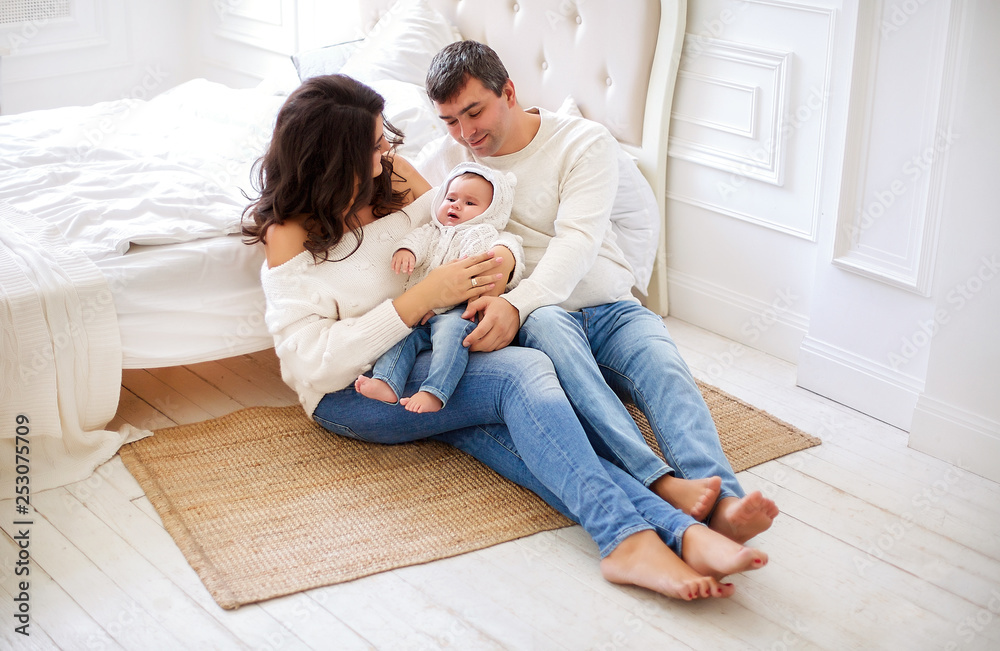 Happy family with little son Happy family with little son
