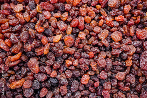 Sun dried raisins background