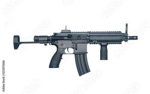 Compact Small Barrel Rifle (SBR) on white background