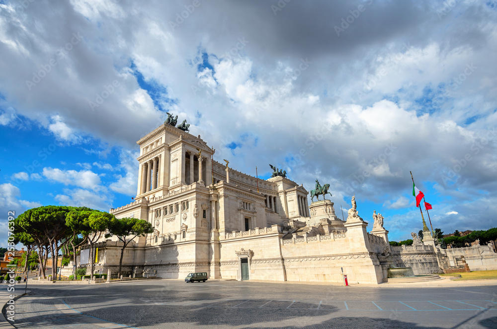 National monument of Victor Emmanuel II in Rome. Italy.