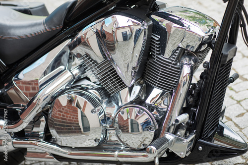Fototapeta Modern powerful motocycle engine