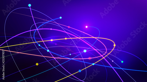Data connection fiber optic abstract technology