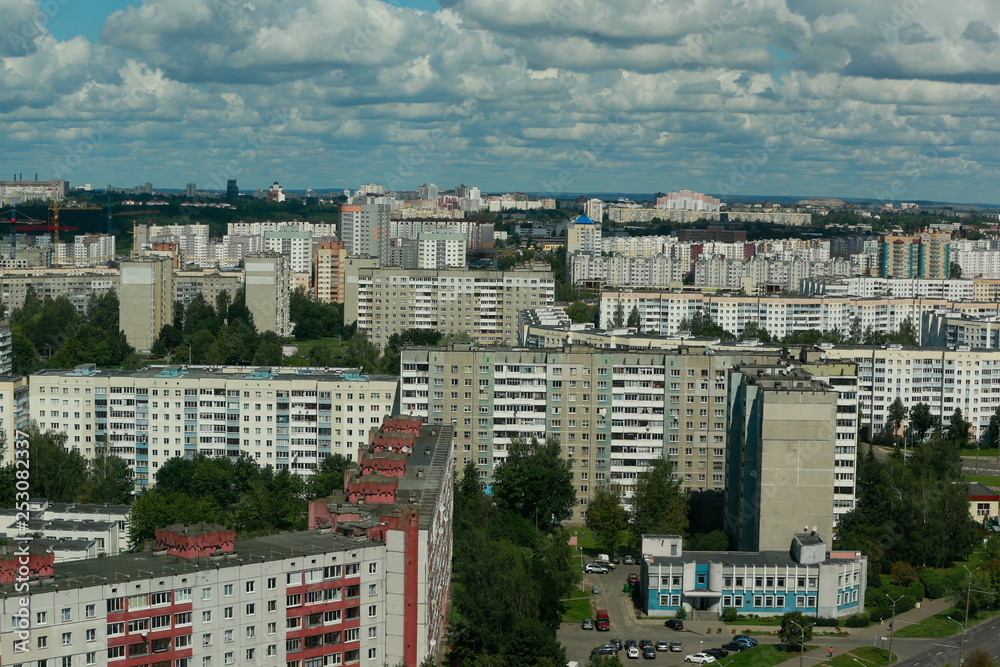 Area of panel houses.High-rise buildings.Russian cities Area of panel houses.High-rise buildings.Russian cities