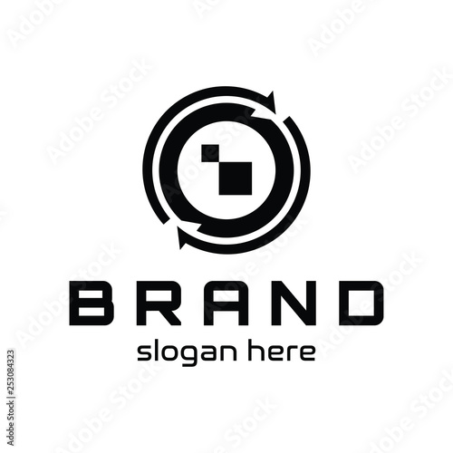 circle digital arrow logo