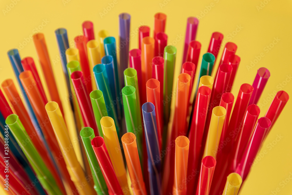 Drinking straws colorful coming together. Drinking straws colorful coming together.