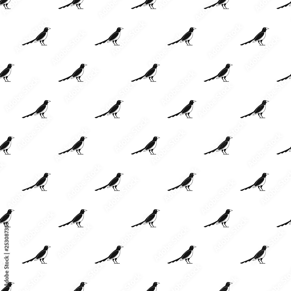 Cute magpie pattern seamless vector repeat geometric for any web design Cute magpie pattern seamless vector repeat geometric for any web design