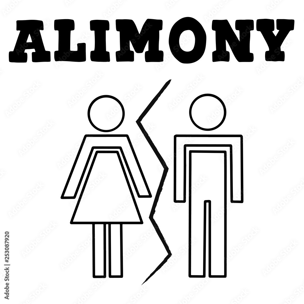 Vector illustrstion of divorced couple Vector illustrstion of divorced couple