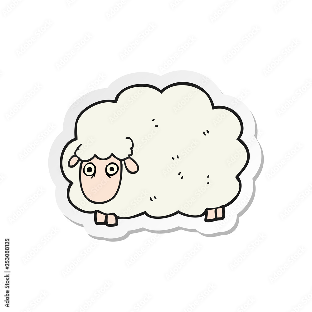 sticker of a cartoon farting sheep sticker of a cartoon farting sheep