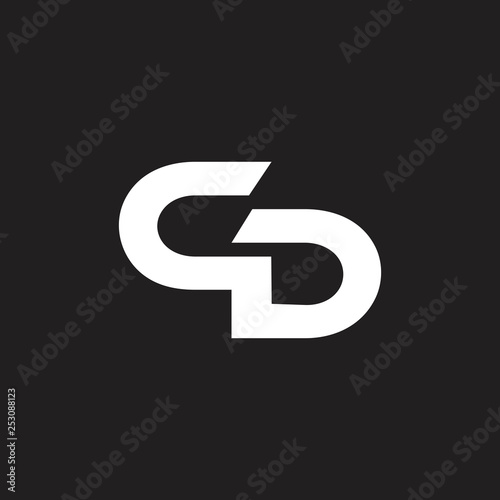 abstract letters cd simple geometric logo