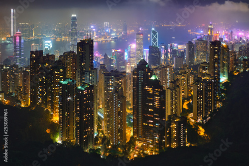 Hong Kong skyscrapers skyline cityscape view © Dmitry Rukhlenko