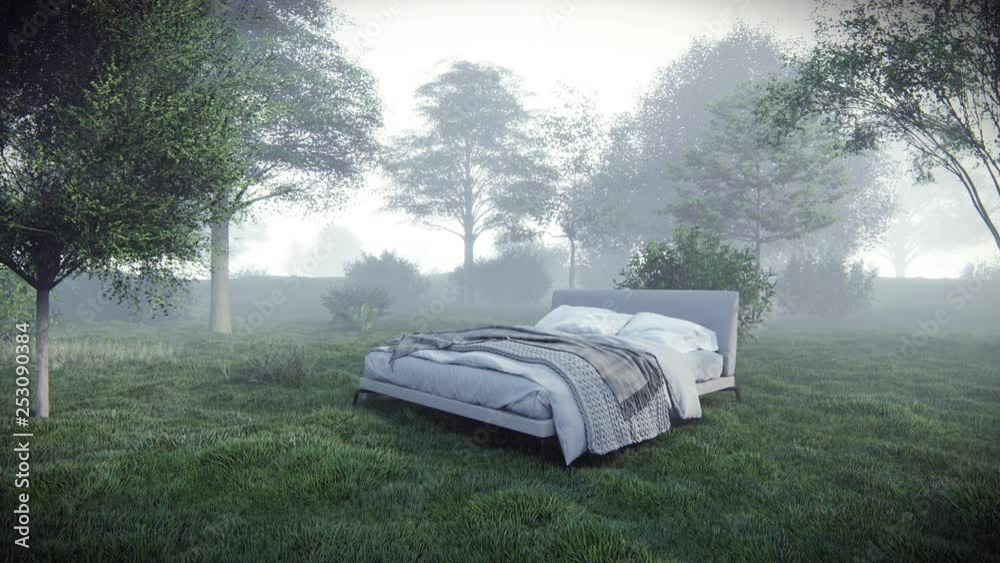 Bed in nature