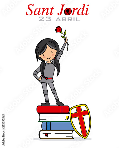 Fotografía Catalonia traditional celebration. Sant Jordi