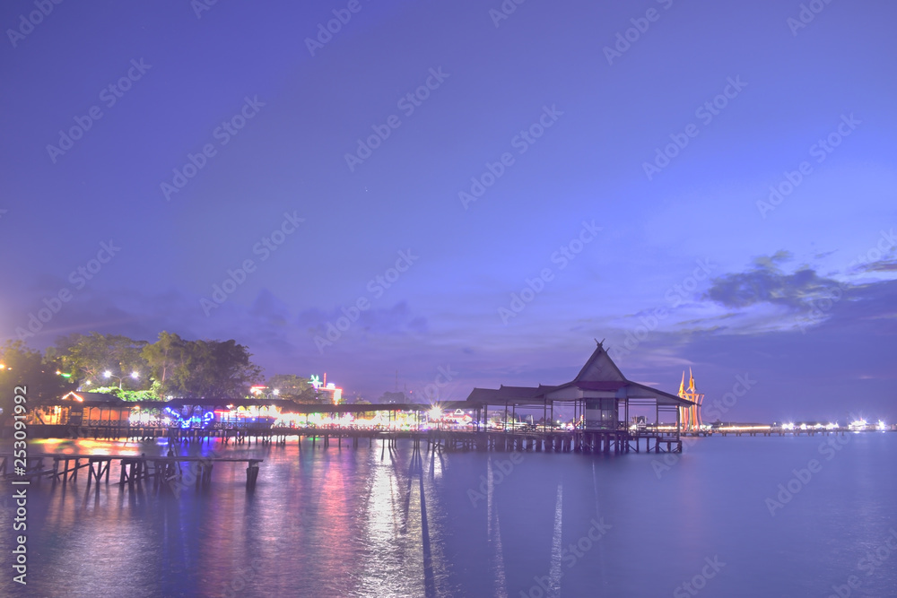 Night shot landscape of beach Night shot landscape of beach