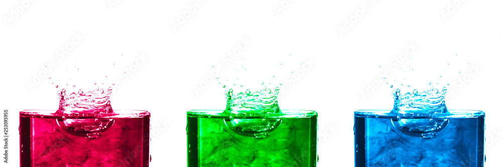 RGB water droplet splash RGB water droplet splash