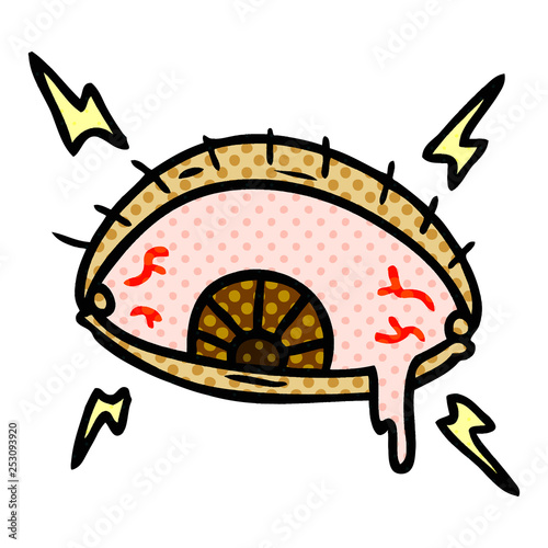 cartoon doodle of an enraged eye