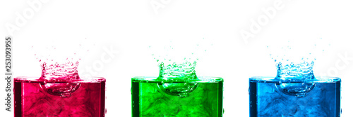 RGB water droplet splash