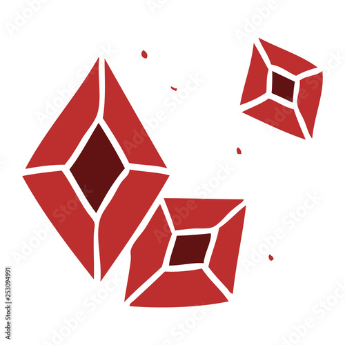 cartoon doodle of some ruby gems
