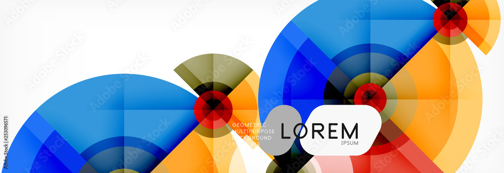 Round circles and triangles abstract background Round circles and triangles abstract background