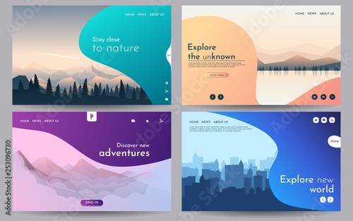 Vector landscapes in a minimalist style