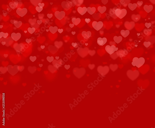 Wallpaper Mural Valentines day background red with white hearts Torontodigital.ca