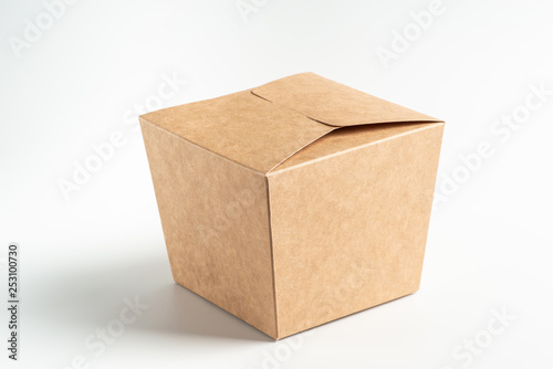 carton of crafting noodles on a white background, moke up