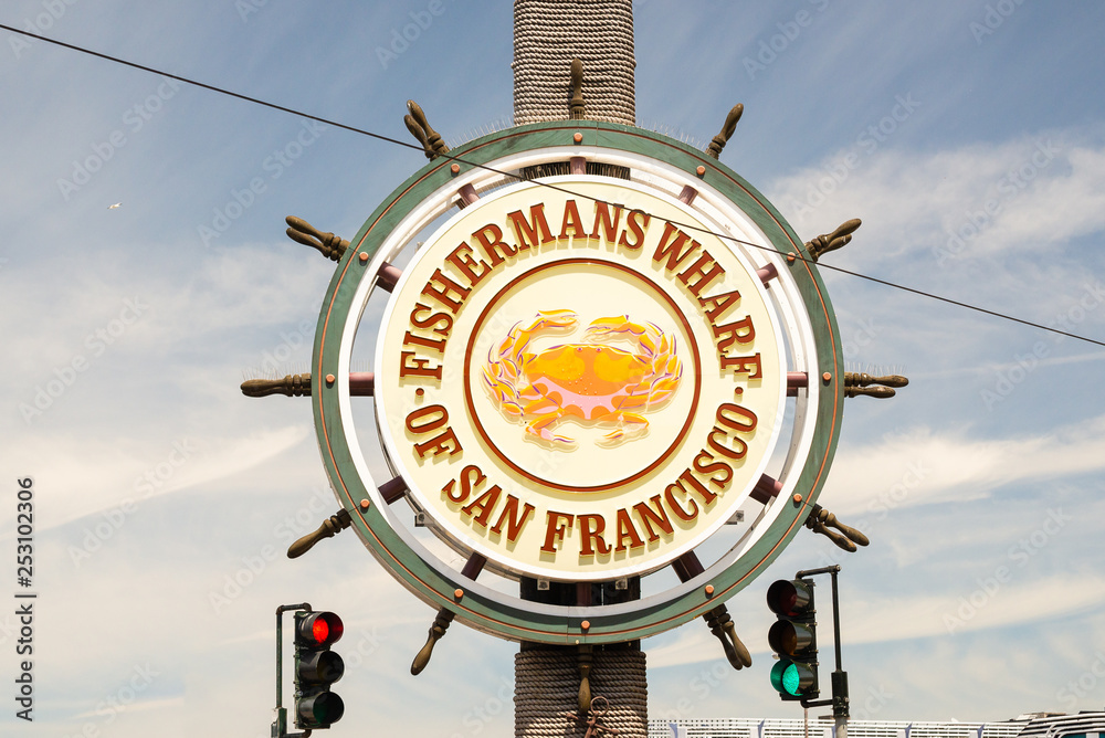 Obraz premium Fisherman's wharf sign in San Francisco, United States of America