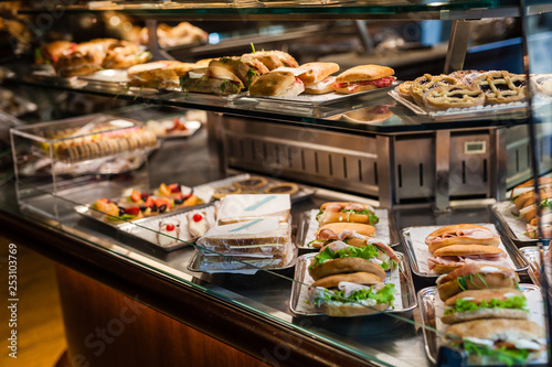 showcase cafe with food in Italy © Andrey Cherkasov