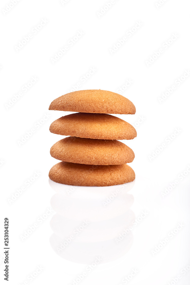 Many cookies on white background Many cookies on white background