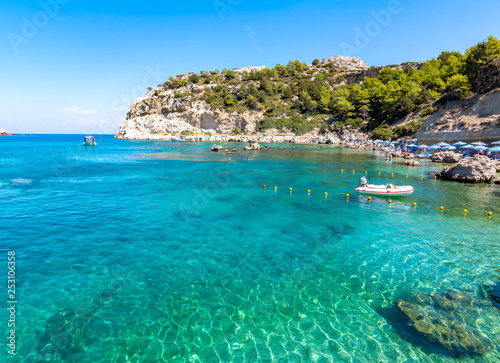 Anthony Quinn Bay on Rhodes island  Greece