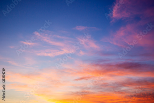 Beautiful sky during the sun rise background.