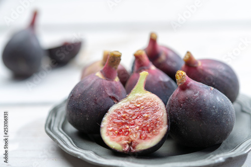 Fresh ripe organic figs fruits ready to eat