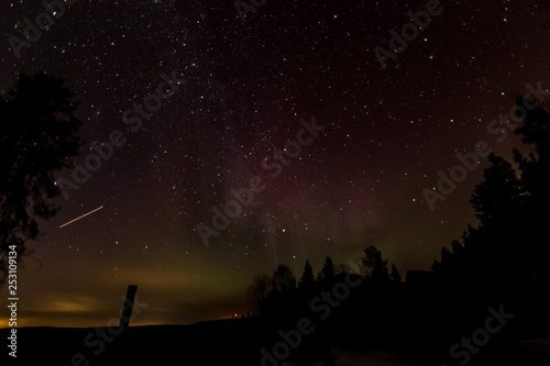 Aurora borealis in the middle of Sweden