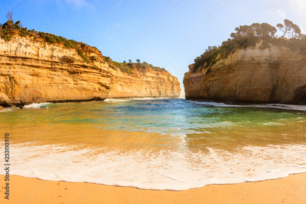 Loch Ard Gorge is part of Port Campbell National Park on the Great Ocean Road, Victoria, Australia.