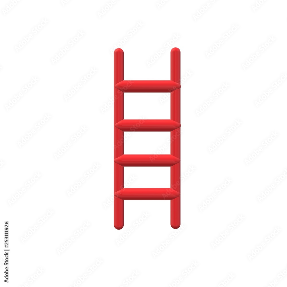 3D red ladder icon on white background. flat style. 3D red ladder icon for your web site design, logo, app, UI. ladder symbol. 3D red ladder icon on white background. flat style. 3D red ladder icon for your web site design, logo, app, UI. ladder symbol.